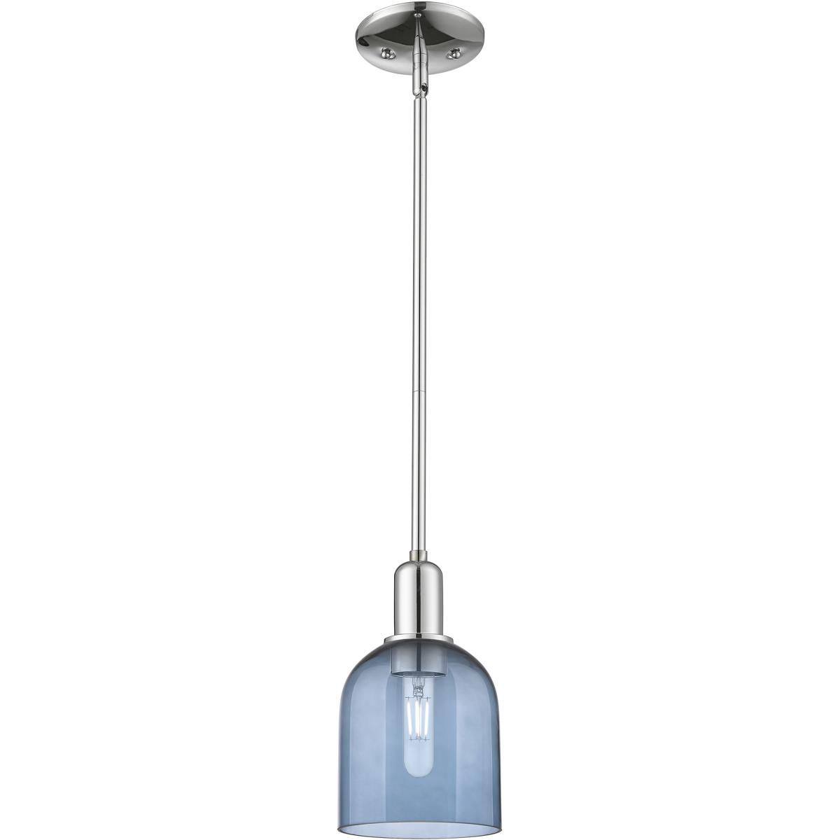 Innovations Lighting 716-1S-PC-G558-6BL Arcadia Bella 1 Light 5.5 inch Polished Chrome Mini Pendant Ceiling Light in Blue