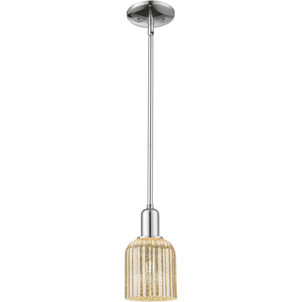 Innovations Lighting 716-1S-PC-G559-5ME Bridal Veil 1 Light 5 inch Polished Chrome Mini Pendant Ceiling Light in Mercury Glass