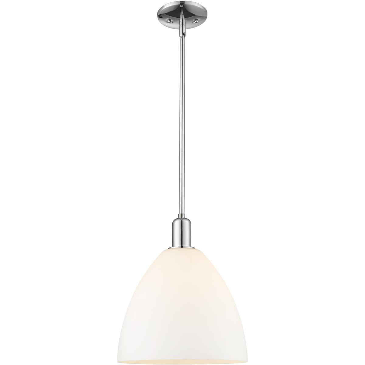 Innovations Lighting 716-1S-PC-GBD-121 Arcadia Bristol 1 Light 12 inch Polished Chrome Mini Pendant Ceiling Light in Matte White
