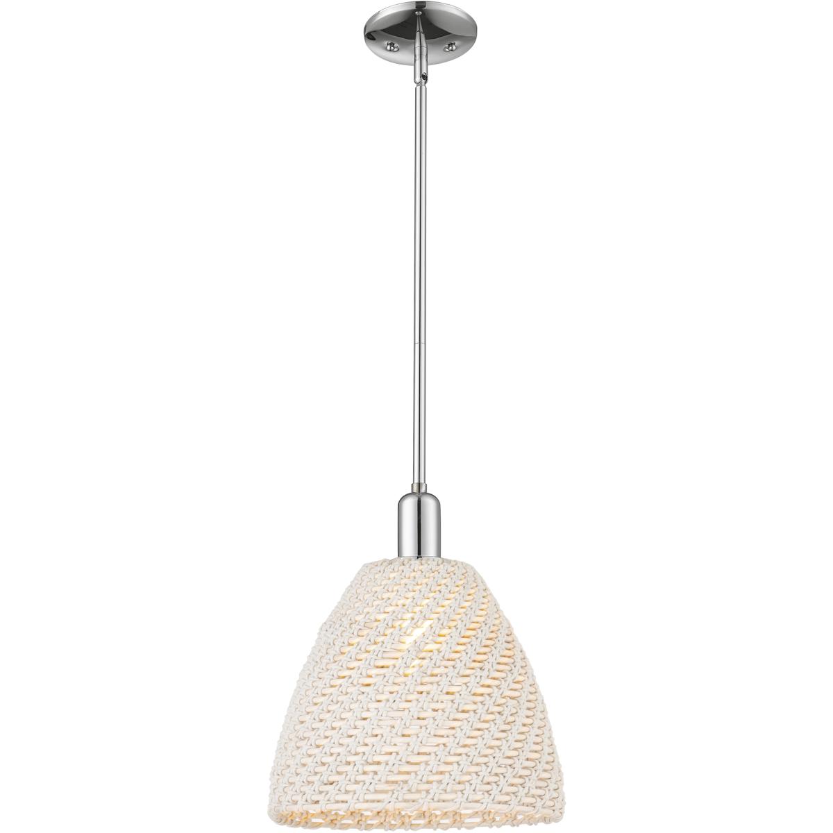 Innovations Lighting 716-1S-PC-NBD-12-NAT Natural Ballston Dome 1 Light 11.75 inch Polished Chrome Mini Pendant Ceiling Light