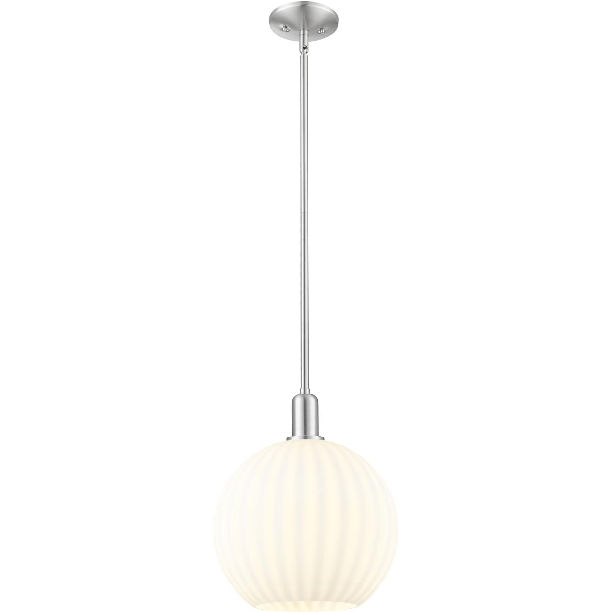 Innovations Lighting 716-1S-SN-G1217-12WV Arcadia White Venetian 1 Light 12 inch Brushed Satin Nickel Mini Pendant Ceiling Light