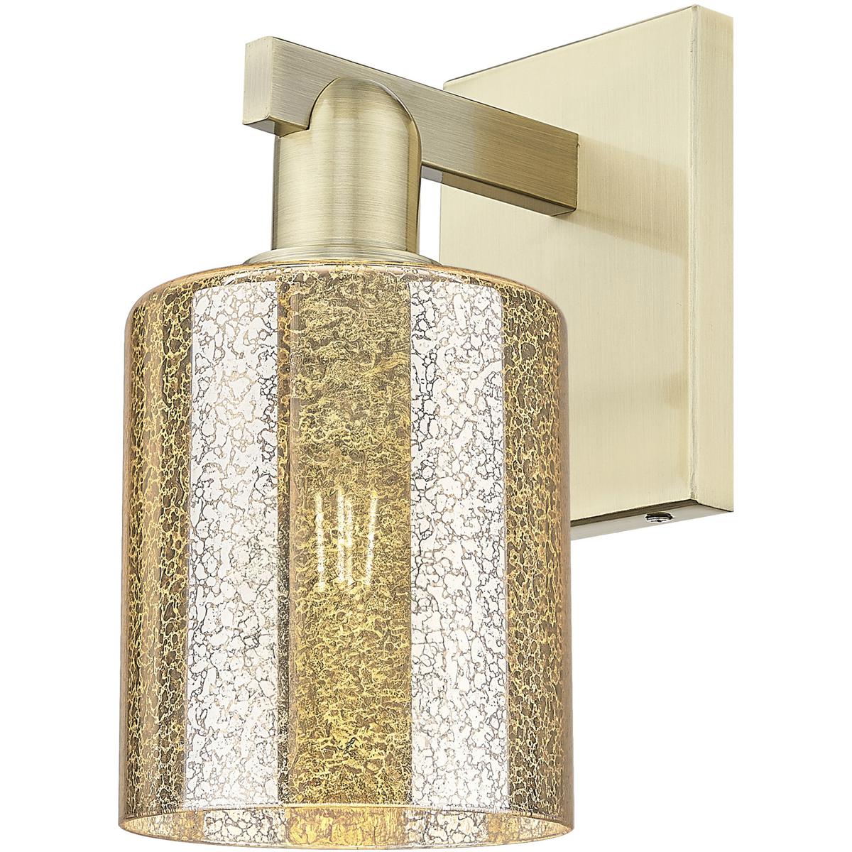 Innovations Lighting 716-1W-AB-G116 Arcadia Cobbleskill Armed Sconce Wall Light in Antique Brass, Mercury