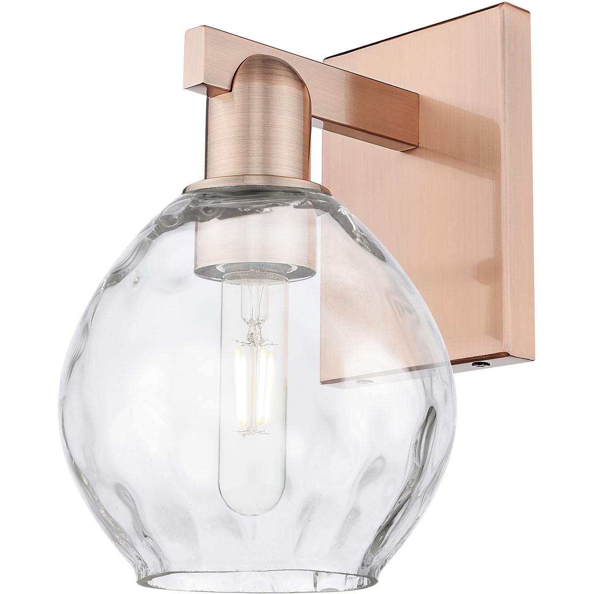 Innovations Lighting 716-1W-AC-G362 Arcadia Waverly Armed Sconce Wall Light in Antique Copper