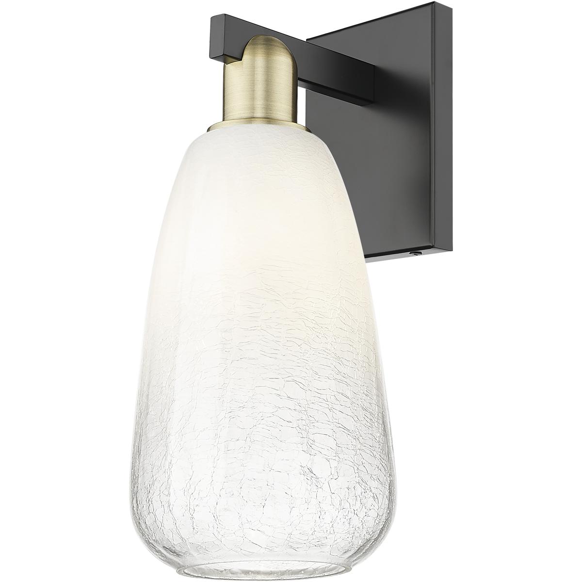 Innovations Lighting 716-1W-BAB-G480-6OP Brookhaven Almond Sconce Wall Light in Black Antique Brass, Opal Glass