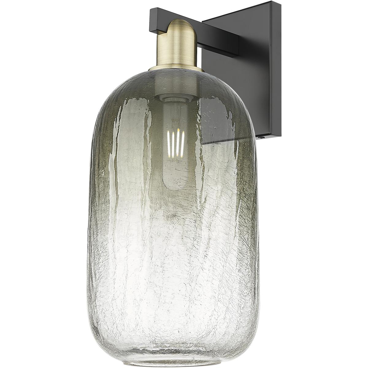 Innovations Lighting 716-1W-BAB-G482-7SL Brookhaven Cloche Sconce Wall Light in Black Antique Brass, Slate Glass
