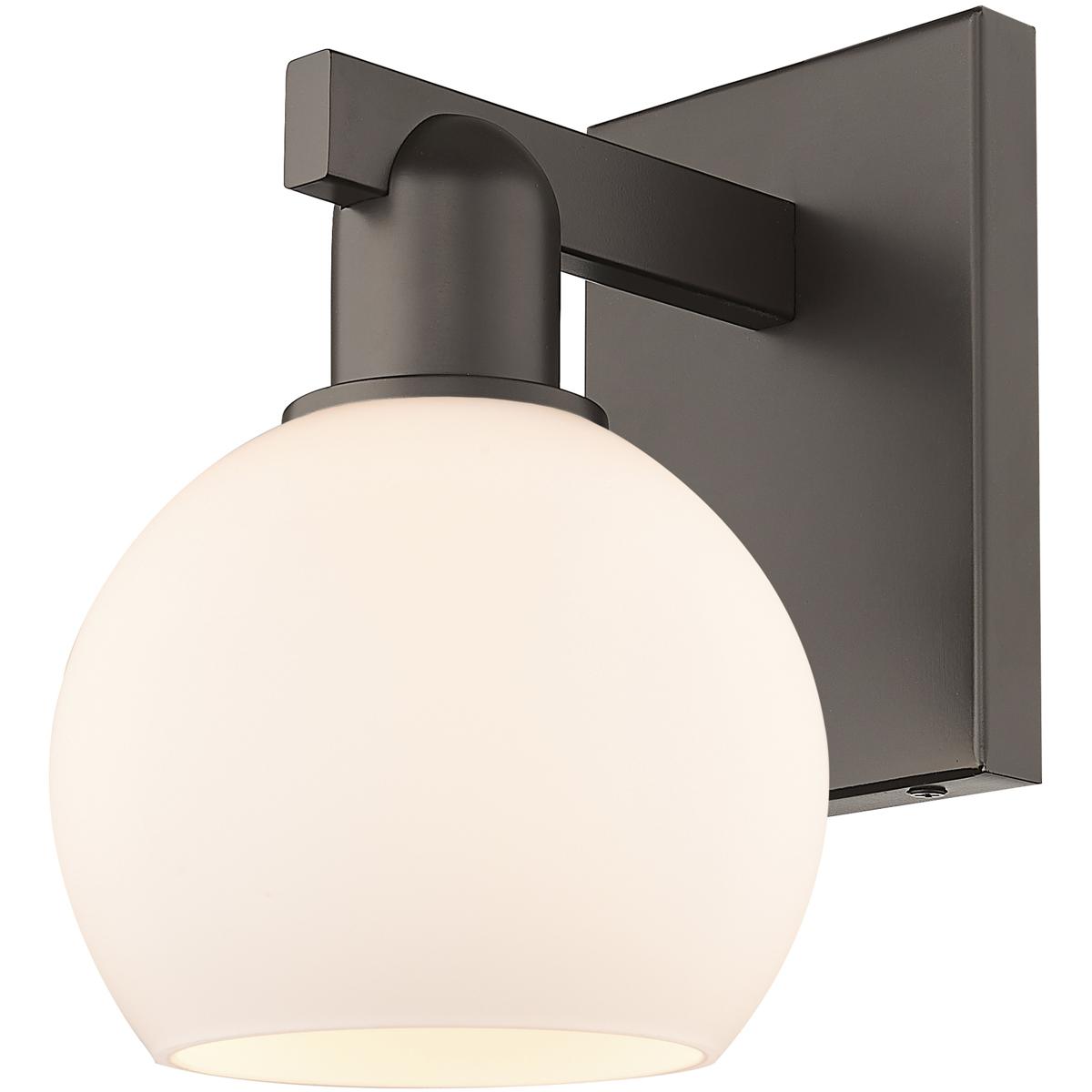 Innovations Lighting 716-1W-OB-G121-6 Arcadia Athens Armed Sconce Wall Light in Oil Rubbed Bronze, Matte White