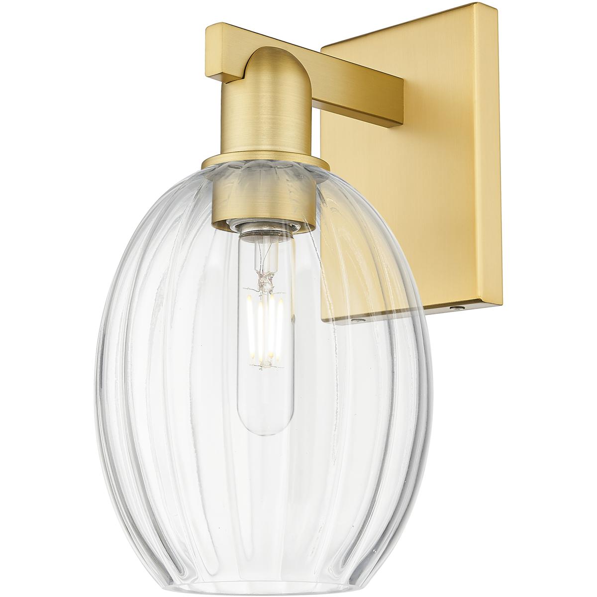 Innovations Lighting 716-1W-SG-G459-6CL Preston Sconce Wall Light in Satin Gold, Clear Glass