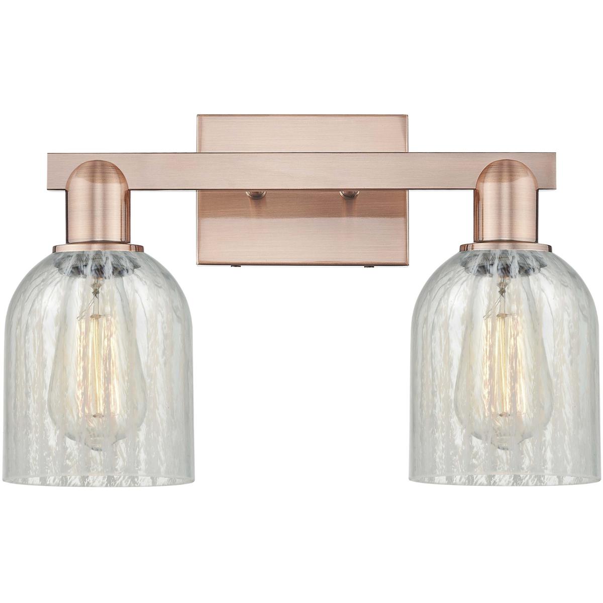 Innovations Lighting 716-2W-AC-G2511 Arcadia Caledonia 2 Light 16 inch Antique Copper Bath Vanity Light Wall Light in Mouchette