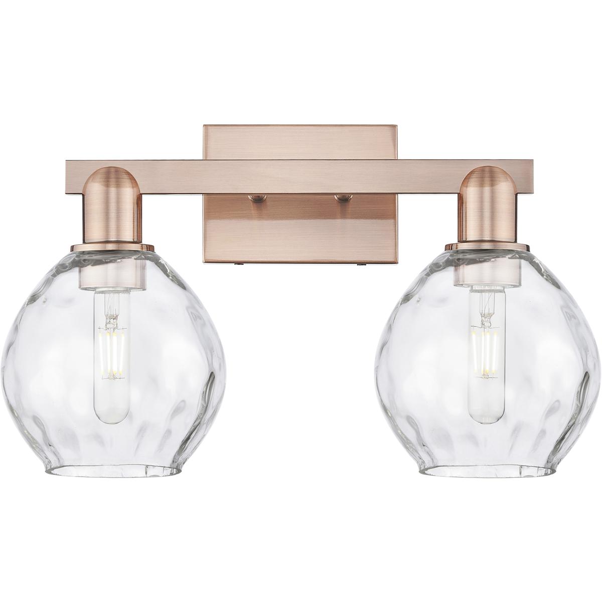 Innovations Lighting 716-2W-AC-G362 Arcadia Waverly 2 Light 17 inch Antique Copper Bath Vanity Light Wall Light