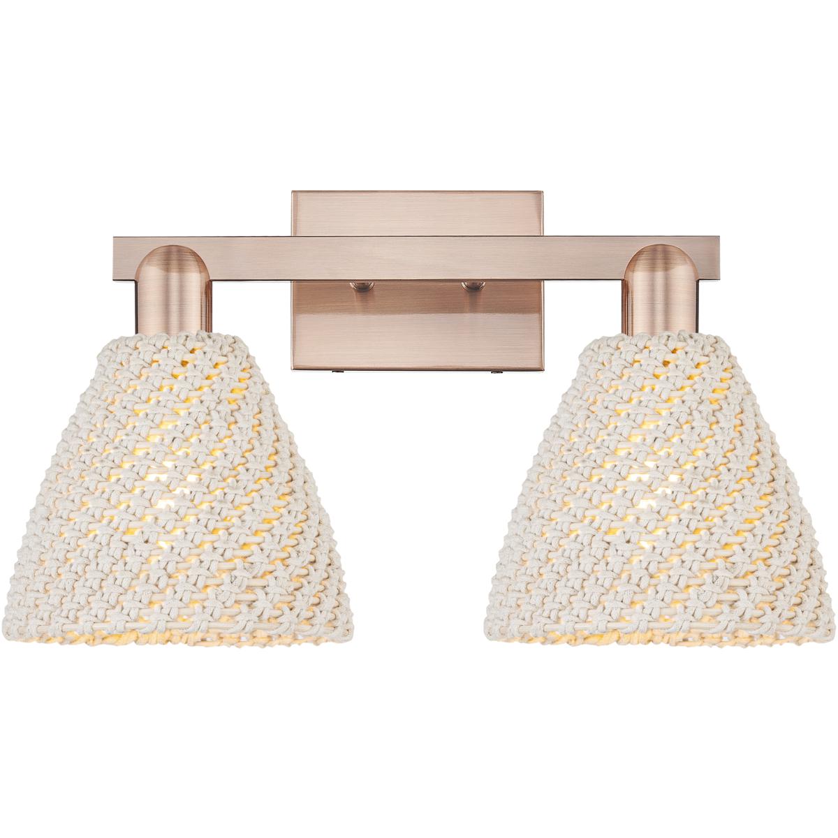 Innovations Lighting Natural Ballston Dome 16 Inch 2 Light Bath Vanity Light Natural Ballston Dome - 716-2W-AC-NBD-75-NAT - Farmhouse