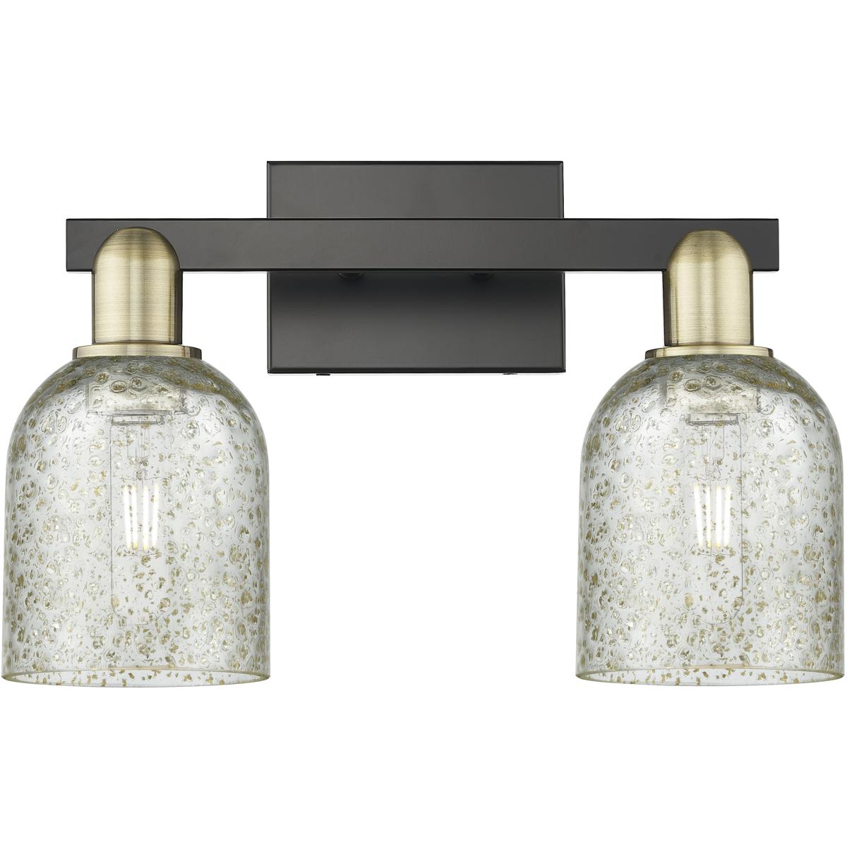 Innovations Lighting 716-2W-BAB-G259 Arcadia Caledonia 2 Light 16 inch Black Antique Brass Bath Vanity Light Wall Light in Mica