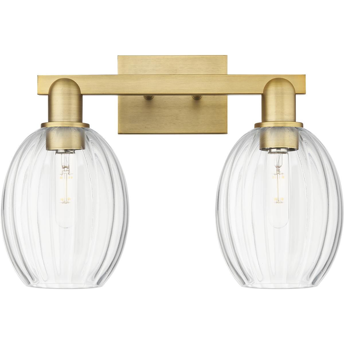 Innovations Lighting 716-2W-BB-G459-6CL Preston 2 Light 16 inch Brushed Brass Bath Vanity Light Wall Light in Clear Glass