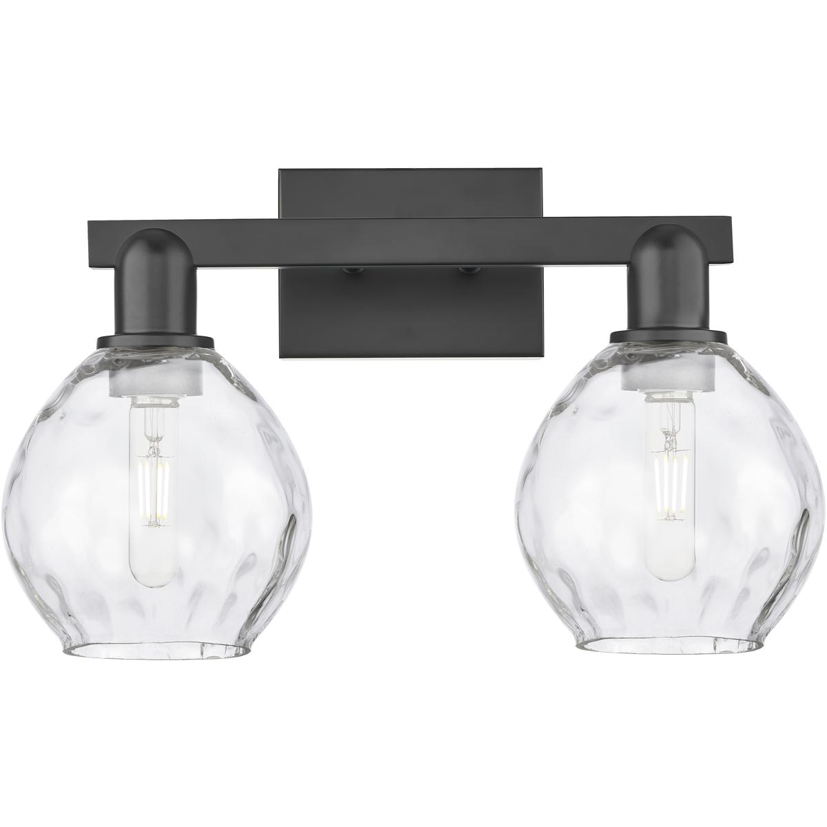 Innovations Lighting 716-2W-BK-G362 Arcadia Waverly 2 Light 17 inch Matte Black Bath Vanity Light Wall Light