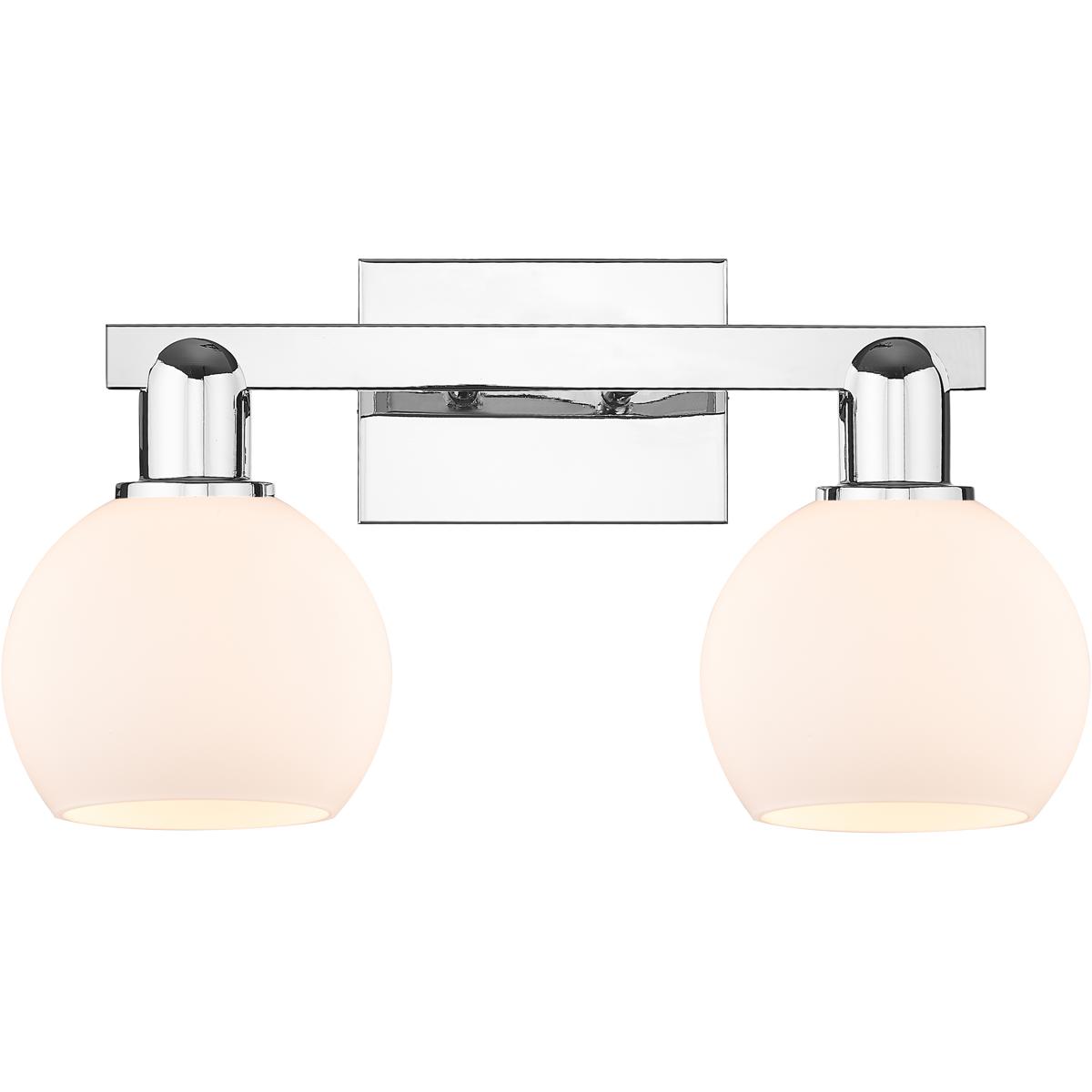 Innovations Lighting 716-2W-PC-G121-6 Arcadia Athens 2 Light 16.88 inch Polished Chrome Bath Vanity Light Wall Light in Matte White