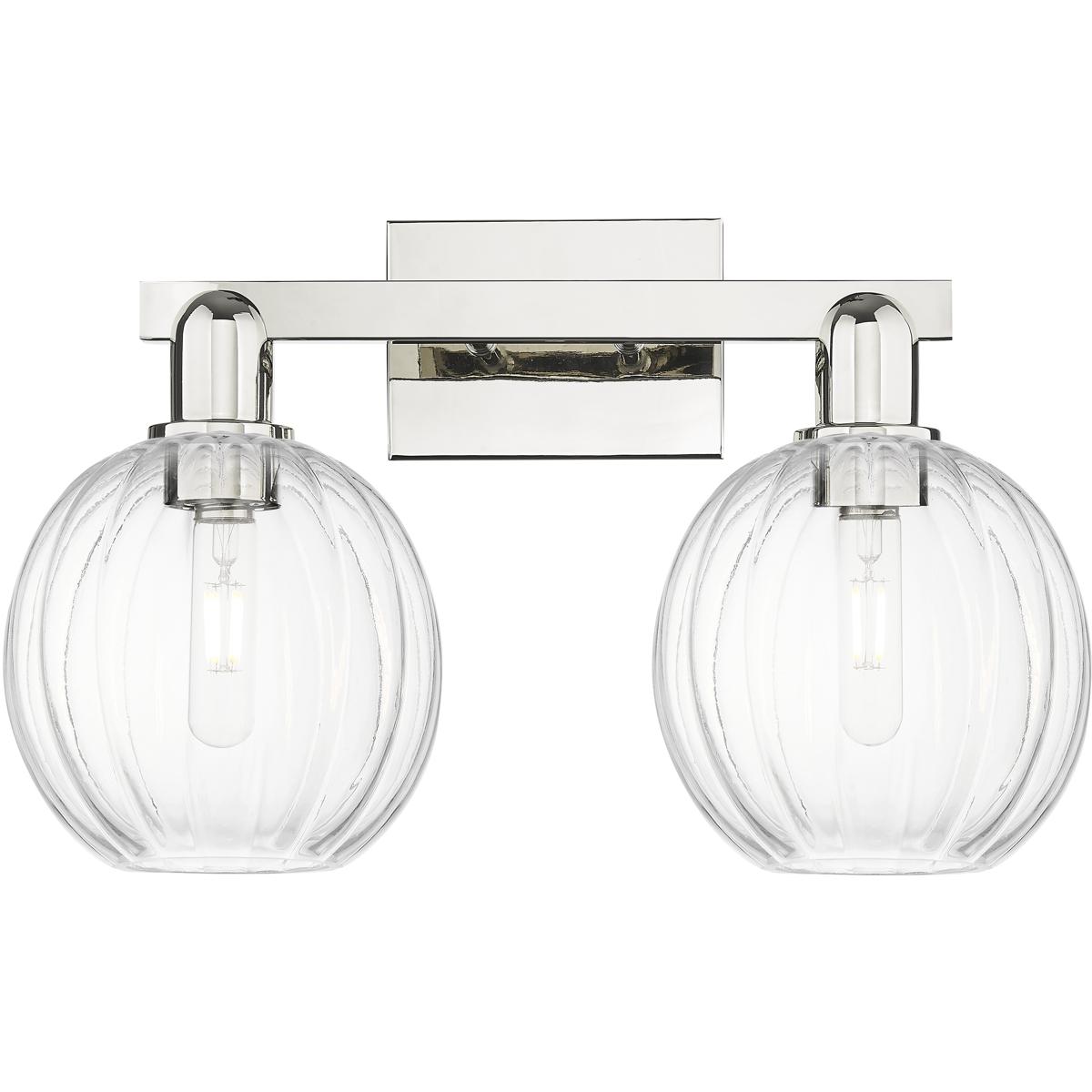 Innovations Lighting 716-2W-PN-G458-7CL Preston 2 Light 16 inch Polished Nickel Bath Vanity Light Wall Light in Clear Glass