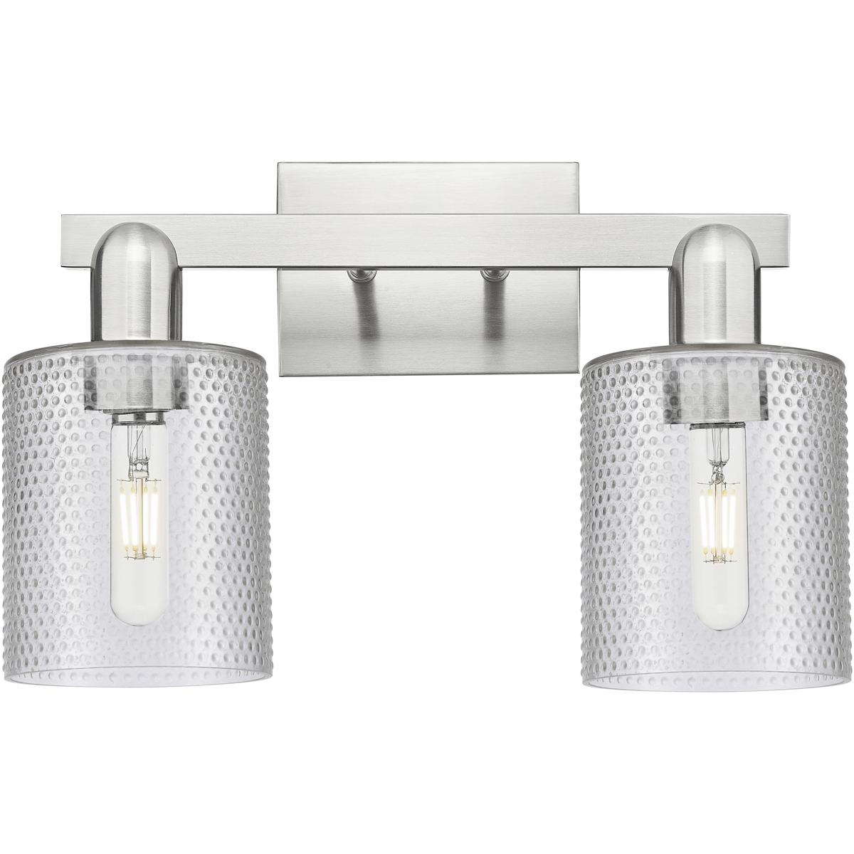 Innovations Lighting 716-2W-SN-G112 Arcadia Cobbleskill 2 Light 16 inch Brushed Satin Nickel Bath Vanity Light Wall Light in Clear