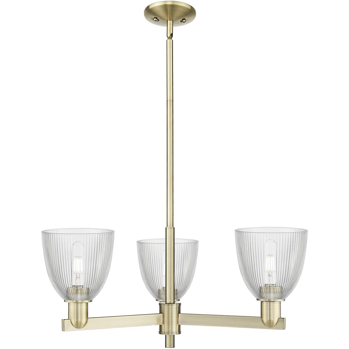 Innovations Lighting 716-3CR-AB-G382 Arcadia Castile 3 Light 27.75 inch Antique Brass Chandelier Ceiling Light in Clear