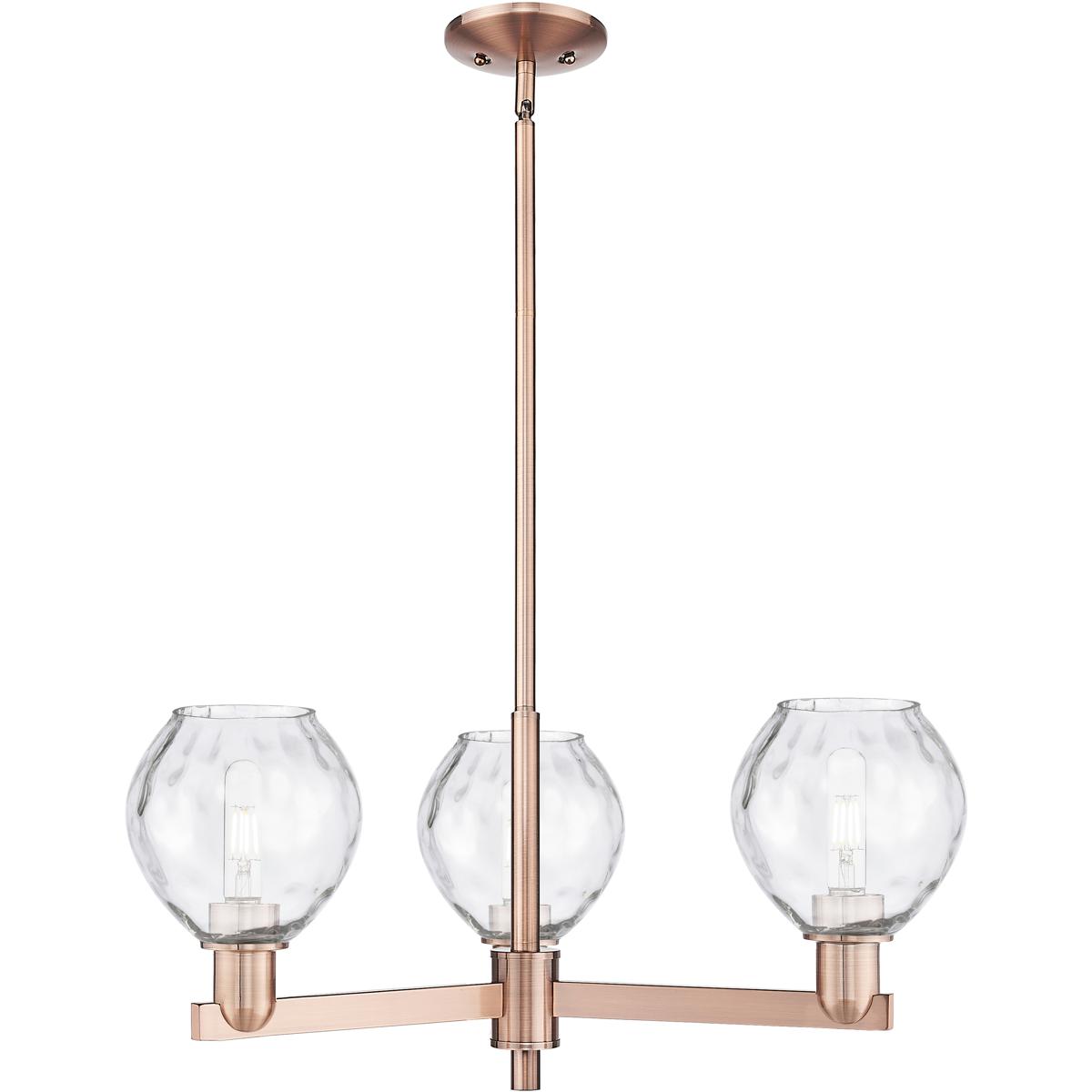 Innovations Lighting 716-3CR-AC-G362 Arcadia Waverly 3 Light 27.75 inch Antique Copper Chandelier Ceiling Light