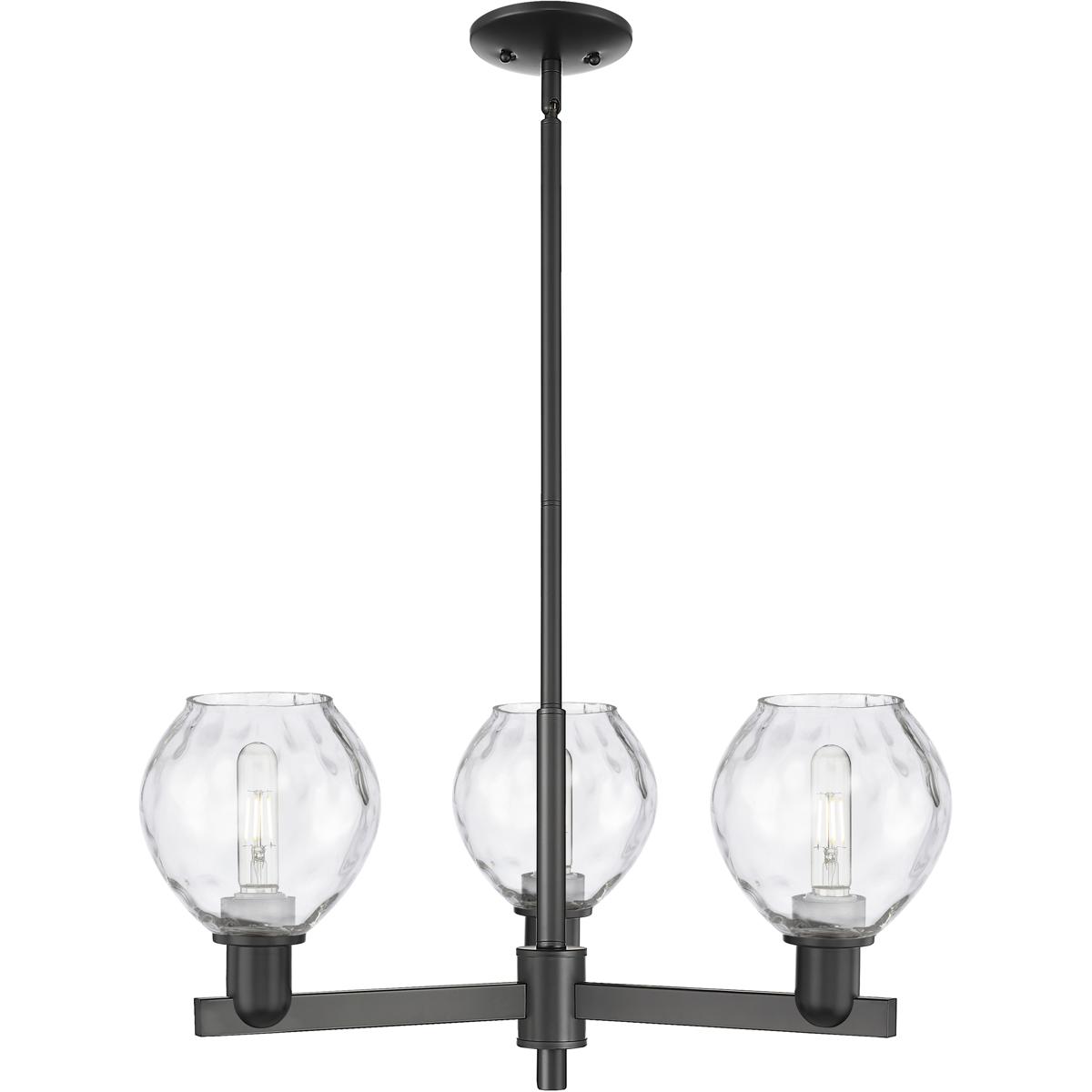 Innovations Lighting 716-3CR-BK-G362 Arcadia Waverly 3 Light 27.75 inch Matte Black Chandelier Ceiling Light