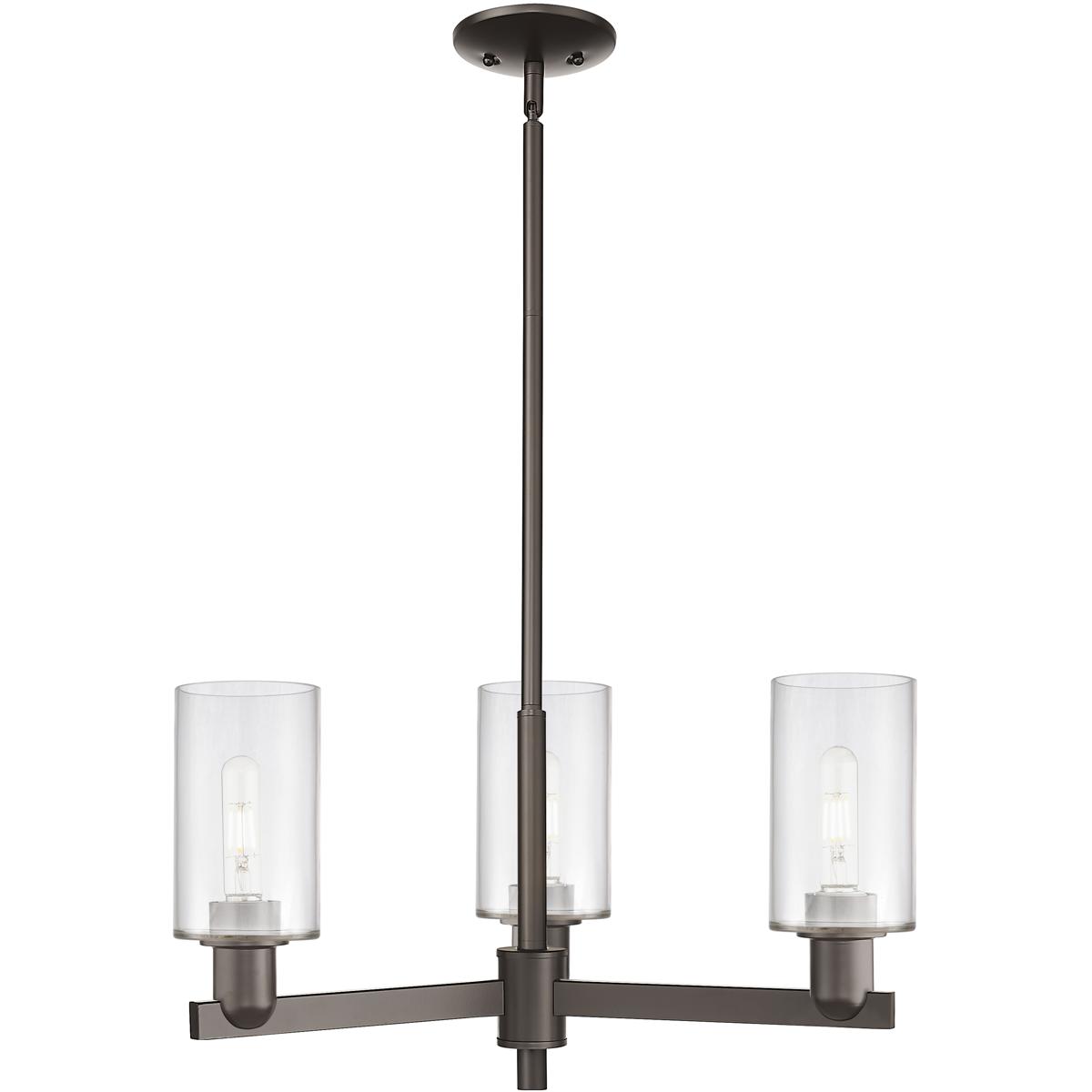 Innovations Lighting 716-3CR-OB-G802 Arcadia Clymer 3 Light 25.63 inch Oil Rubbed Bronze Chandelier Ceiling Light in Clear