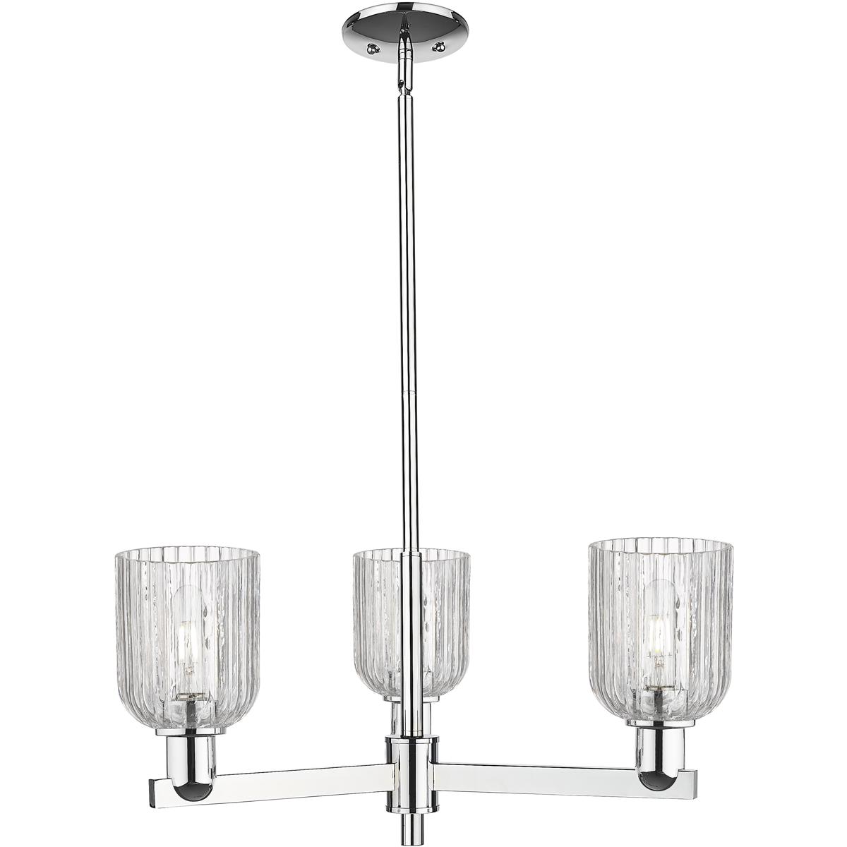 Innovations Lighting 716-3CR-PC-G559-5CL Bridal Veil 3 Light 17.63 inch Polished Chrome Chandelier Ceiling Light in Clear Glass