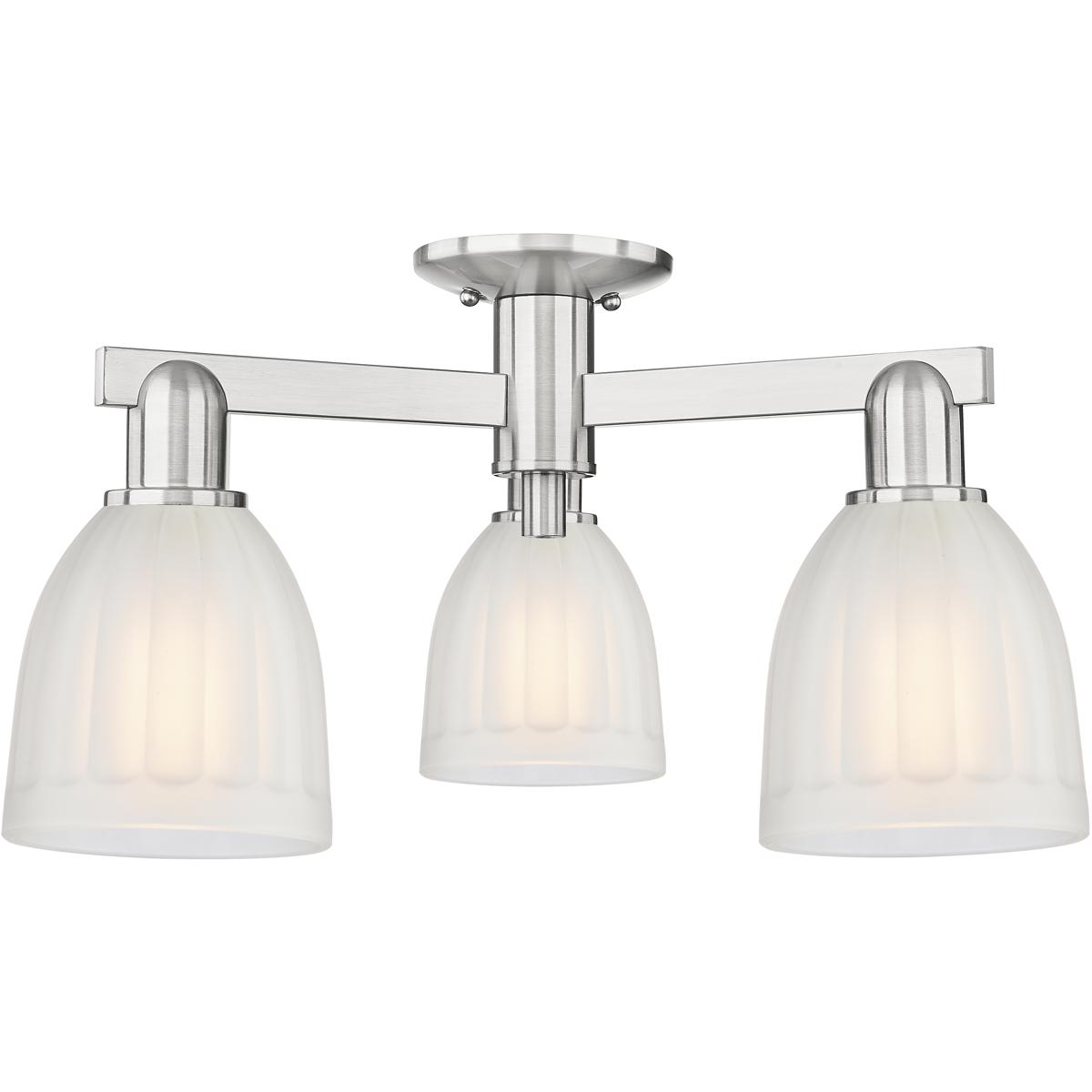 Innovations Lighting 716-3F-SN-G441 Arcadia Brookfield 3 Light 23.25 inch Brushed Satin Nickel Semi-Flush Mount Ceiling Light