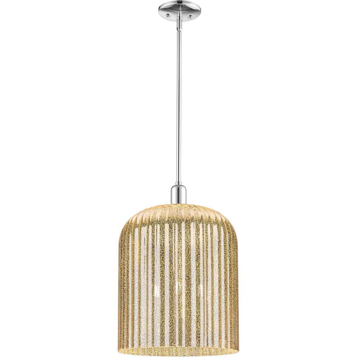 Innovations Lighting 716-3S-PC-G559-12ME Bridal Veil 3 Light 12 inch Polished Chrome Mini Pendant Ceiling Light in Mercury Glass
