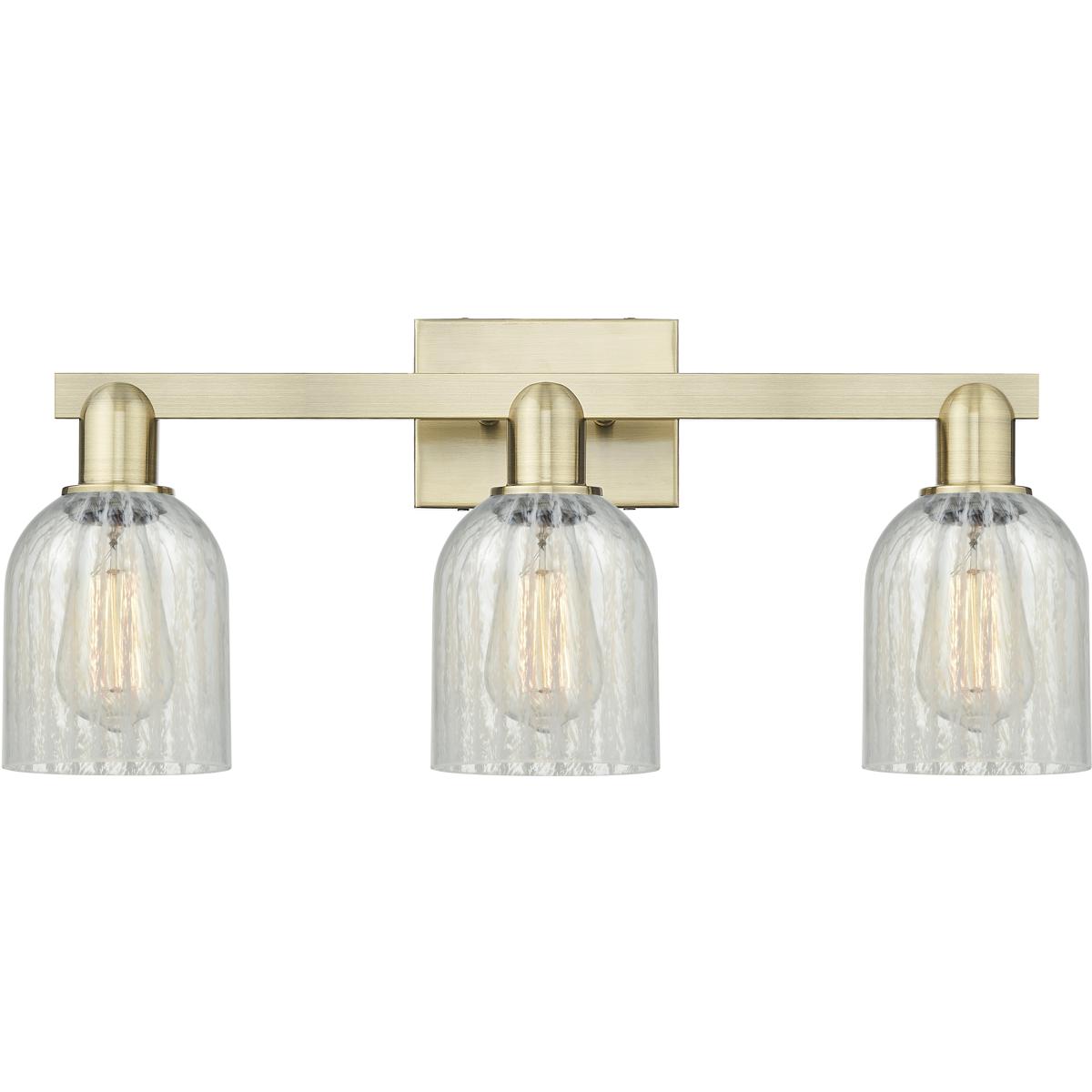 Innovations Lighting 716-3W-AB-G2511 Arcadia Caledonia 3 Light 24 inch Antique Brass Bath Vanity Light Wall Light in Mouchette