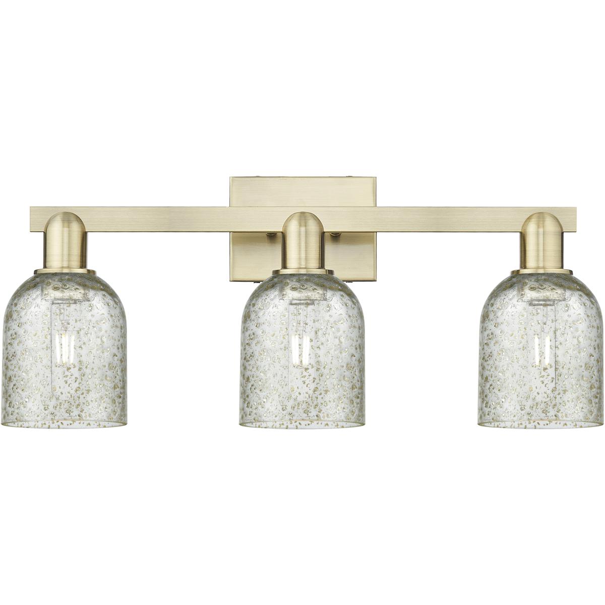 Innovations Lighting 716-3W-AB-G259 Arcadia Caledonia 3 Light 24 inch Antique Brass Bath Vanity Light Wall Light in Mica
