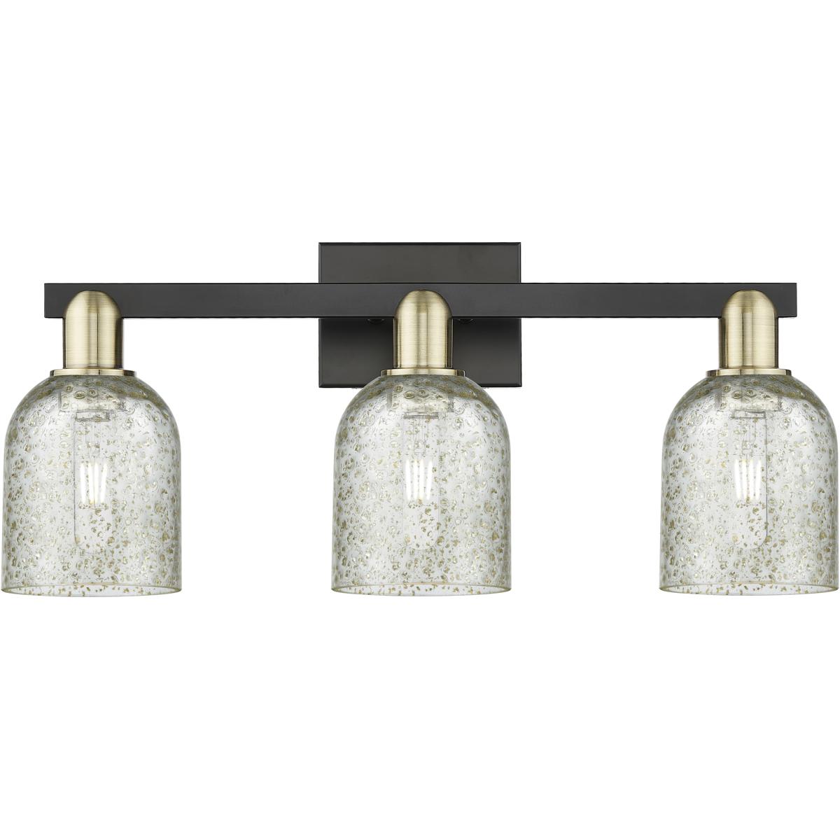 Innovations Lighting 716-3W-BAB-G259 Arcadia Caledonia 3 Light 24 inch Black Antique Brass Bath Vanity Light Wall Light in Mica
