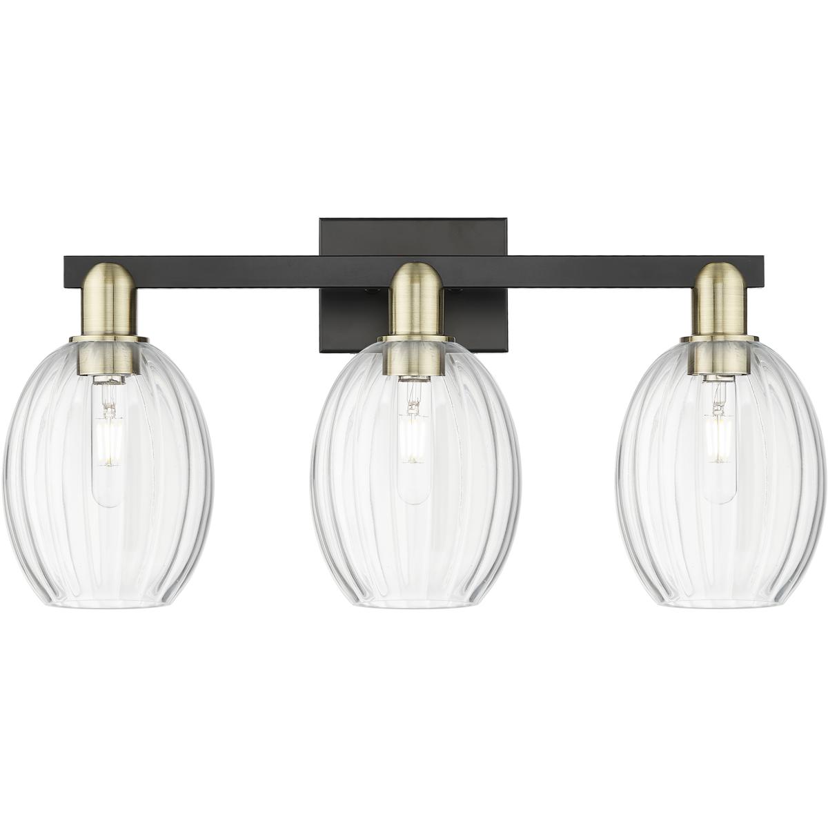 Innovations Lighting 716-3W-BAB-G459-6CL Preston 3 Light 26 inch Black Antique Brass Bath Vanity Light Wall Light in Clear Glass