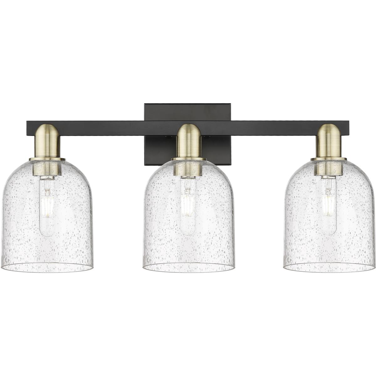 Innovations Lighting 716-3W-BAB-G558-6SDY Arcadia Bella 3 Light 24.5 inch Black Antique Brass Bath Vanity Light Wall Light in Seedy