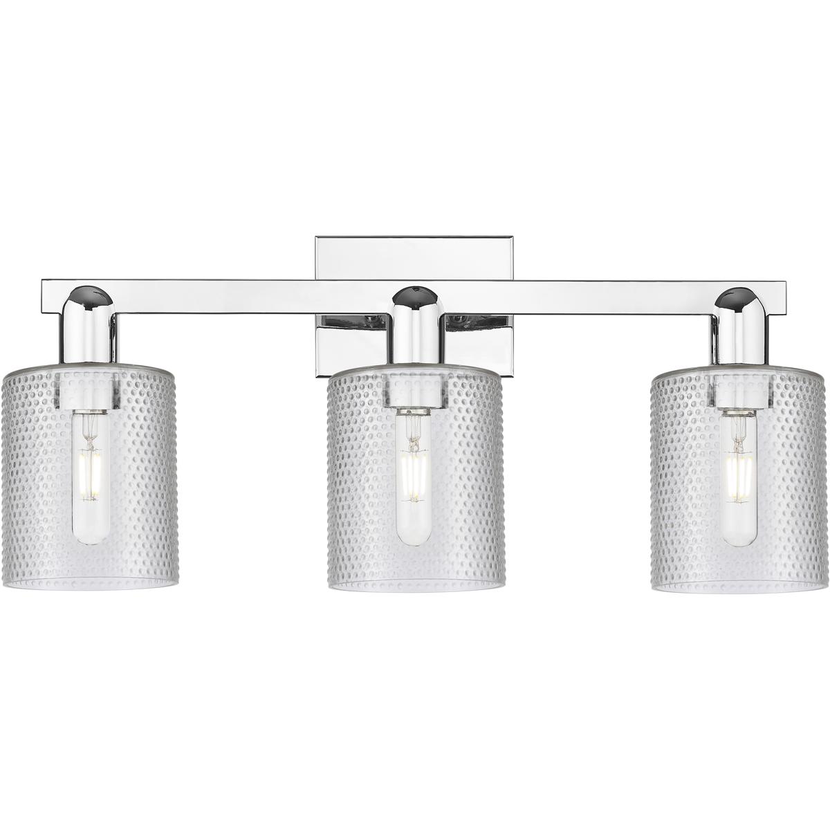 Innovations Lighting 716-3W-PC-G112 Arcadia Cobbleskill 3 Light 24 inch Polished Chrome Bath Vanity Light Wall Light in Clear