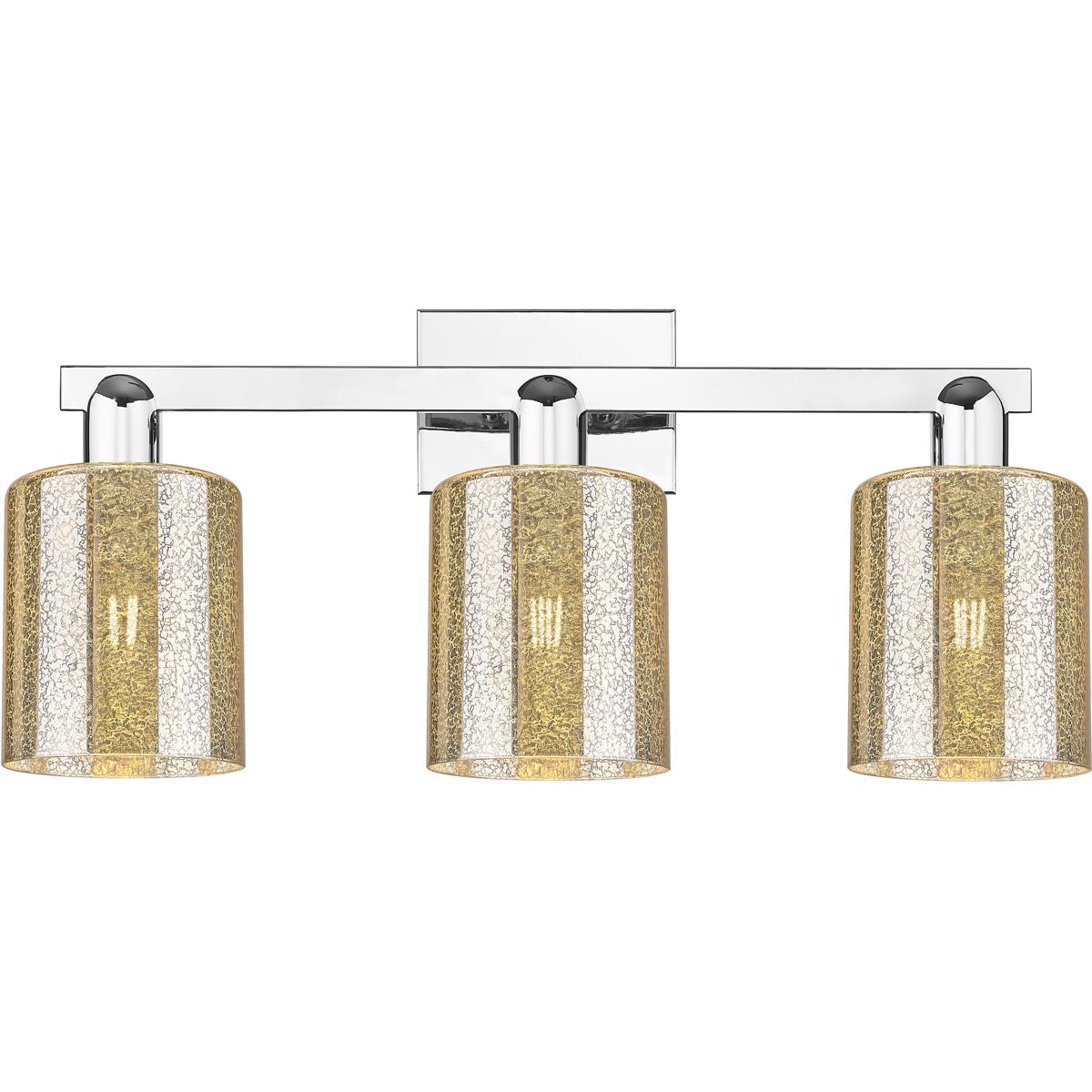 Innovations Lighting 716-3W-PC-G116 Arcadia Cobbleskill 3 Light 24 inch Polished Chrome Bath Vanity Light Wall Light in Mercury