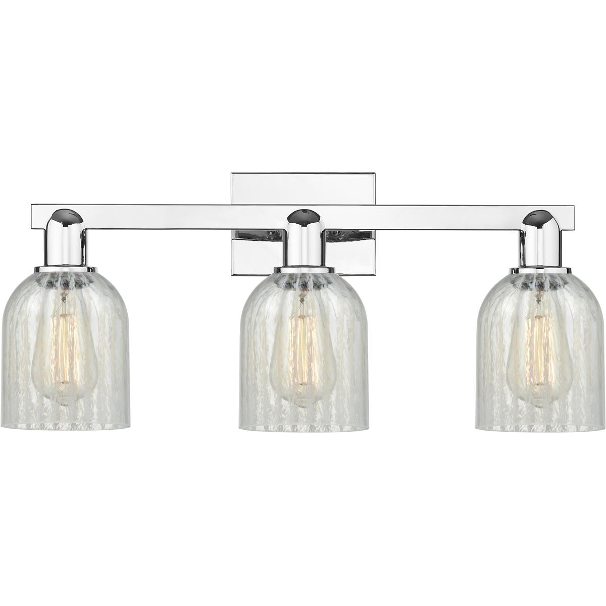 Innovations Lighting 716-3W-PC-G2511 Arcadia Caledonia 3 Light 24 inch Polished Chrome Bath Vanity Light Wall Light in Mouchette