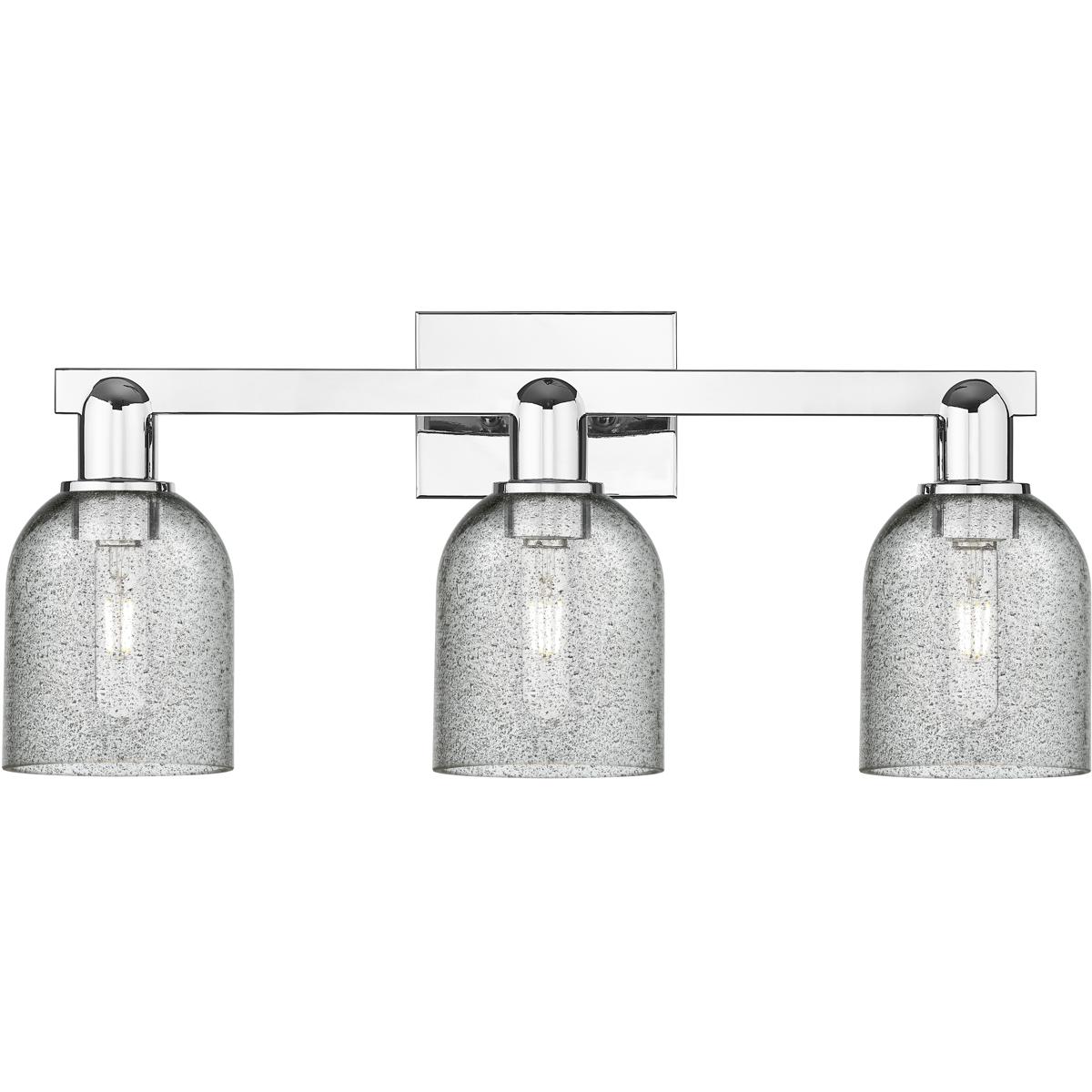 Innovations Lighting 716-3W-PC-G257 Arcadia Caledonia 3 Light 24 inch Polished Chrome Bath Vanity Light Wall Light in Charcoal