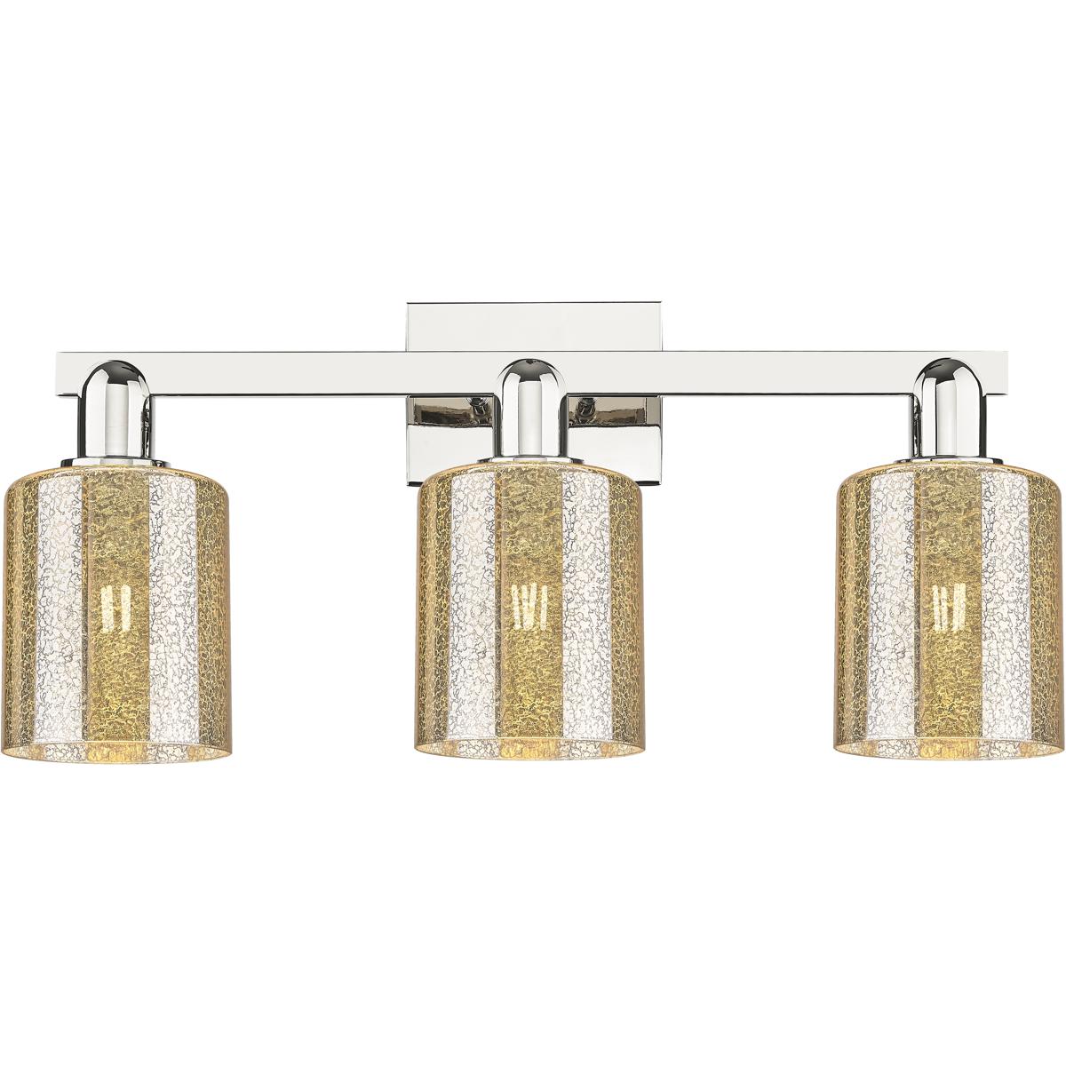 Innovations Lighting 716-3W-PN-G116 Arcadia Cobbleskill 3 Light 24 inch Polished Nickel Bath Vanity Light Wall Light in Mercury