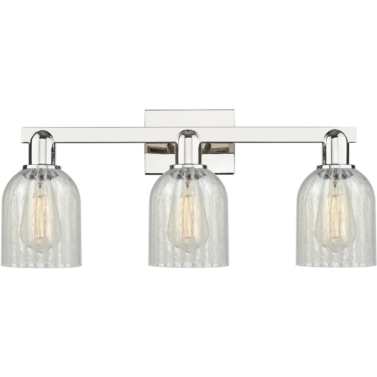 Innovations Lighting 716-3W-PN-G2511 Arcadia Caledonia 3 Light 24 inch Polished Nickel Bath Vanity Light Wall Light in Mouchette