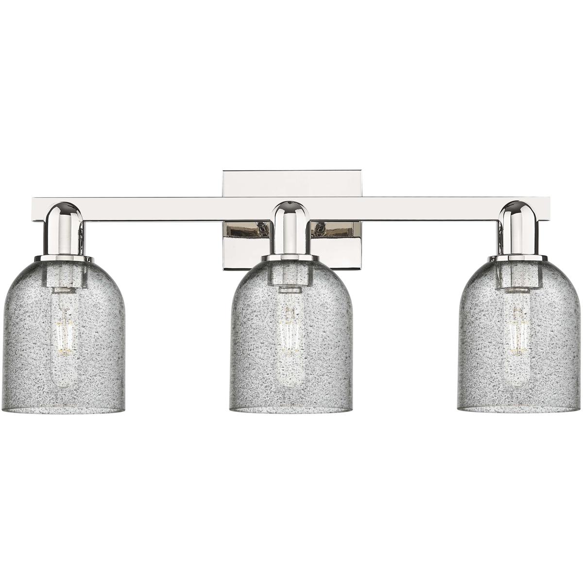 Innovations Lighting 716-3W-PN-G257 Arcadia Caledonia 3 Light 24 inch Polished Nickel Bath Vanity Light Wall Light in Charcoal