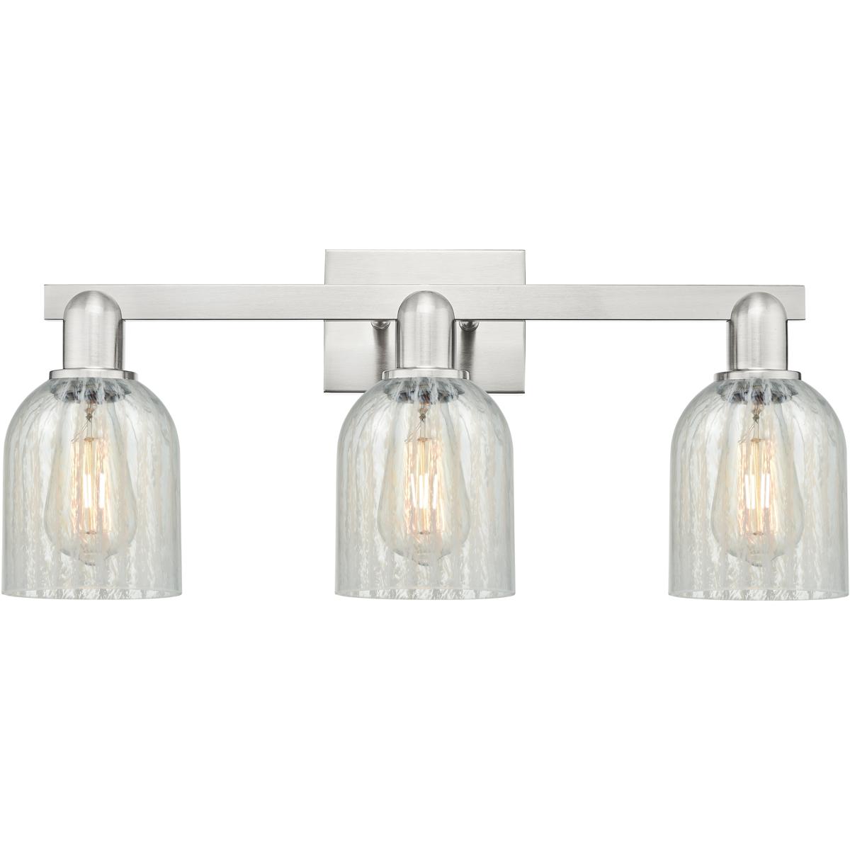 Innovations Lighting 716-3W-SN-G2511 Arcadia Caledonia 3 Light 24 inch Brushed Satin Nickel Bath Vanity Light Wall Light in Mouchette