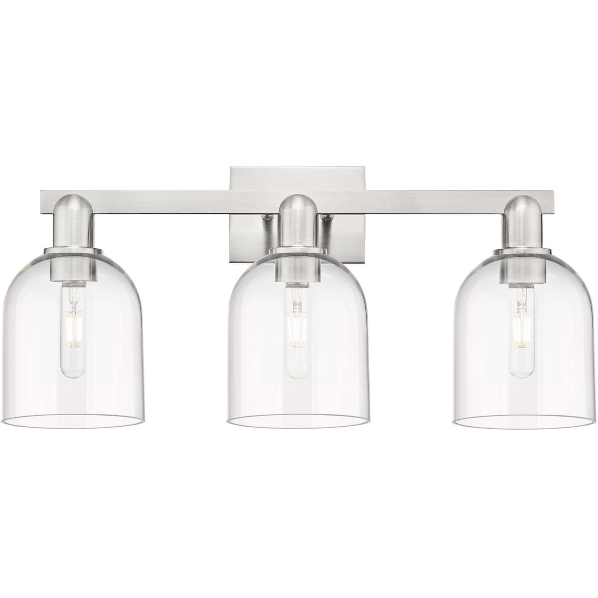 Innovations Lighting 716-3W-SN-G558-6CL Arcadia Bella 3 Light 24.5 inch Brushed Satin Nickel Bath Vanity Light Wall Light in Clear