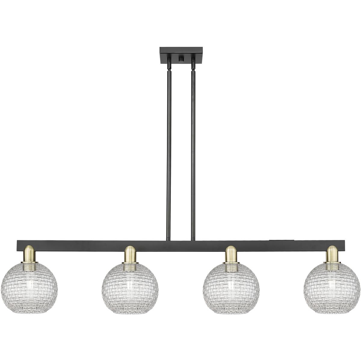 Innovations Lighting 716-4I-BAB-G122C-8CL Arcadia Athens Island Light Ceiling Light in Black Antique Brass