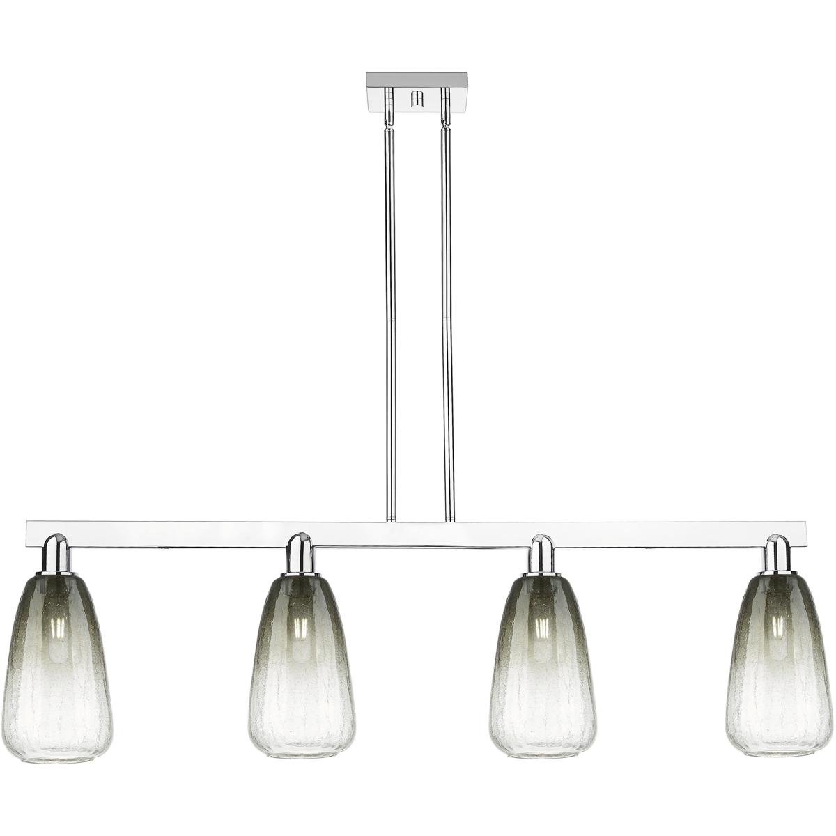 Innovations Lighting 716-4I-PC-G480-6SL Brookhaven Almond Island Light Ceiling Light in Polished Chrome, Slate Glass