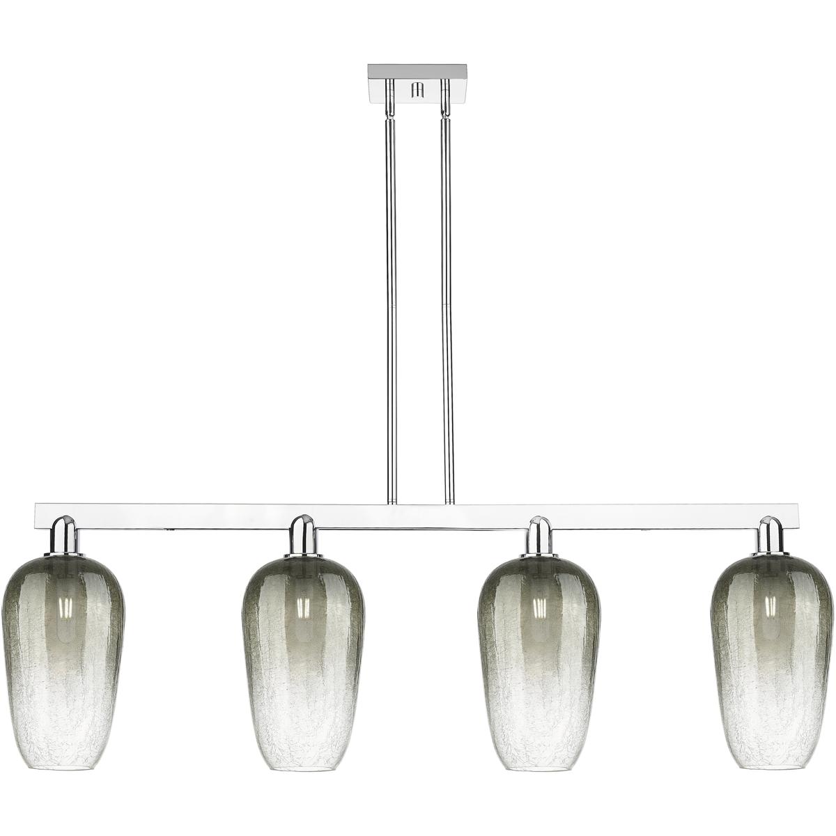 Innovations Lighting 716-4I-PC-G484-7SL Brookhaven Flute Island Light Ceiling Light in Polished Chrome, Slate Glass