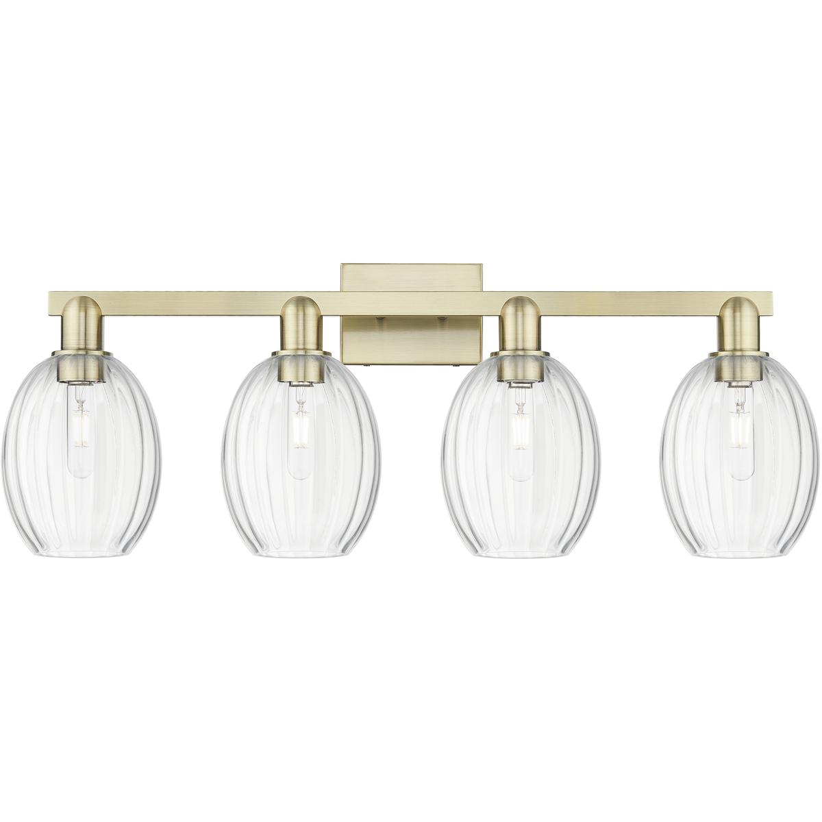 Innovations Lighting 716-4W-AB-G459-6CL Preston 4 Light 36 inch Antique Brass Bath Vanity Light Wall Light in Clear Glass