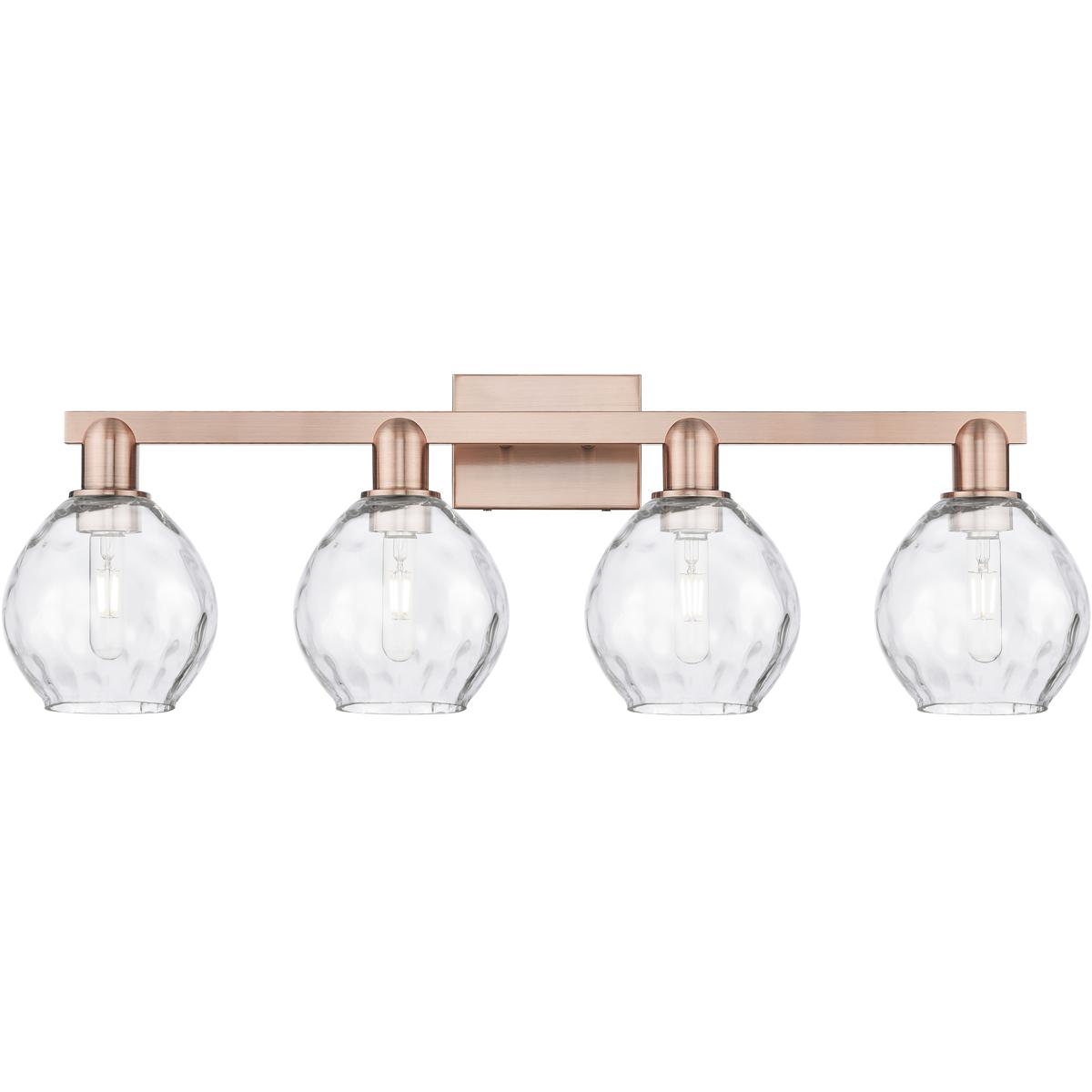 Innovations Lighting 716-4W-AC-G362 Arcadia Waverly 4 Light 33 inch Antique Copper Bath Vanity Light Wall Light