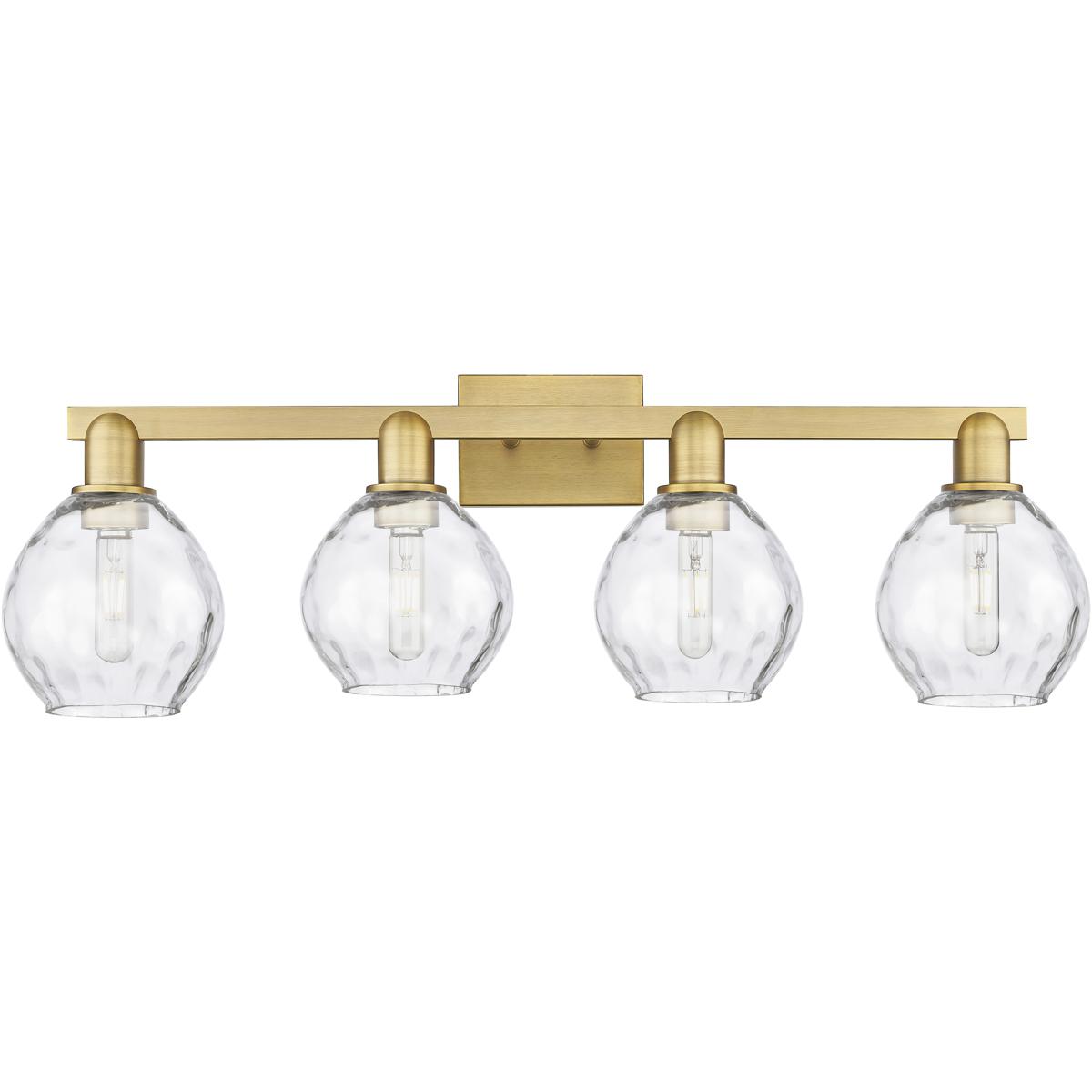 Innovations Lighting 716-4W-BB-G362 Arcadia Waverly 4 Light 33 inch Brushed Brass Bath Vanity Light Wall Light