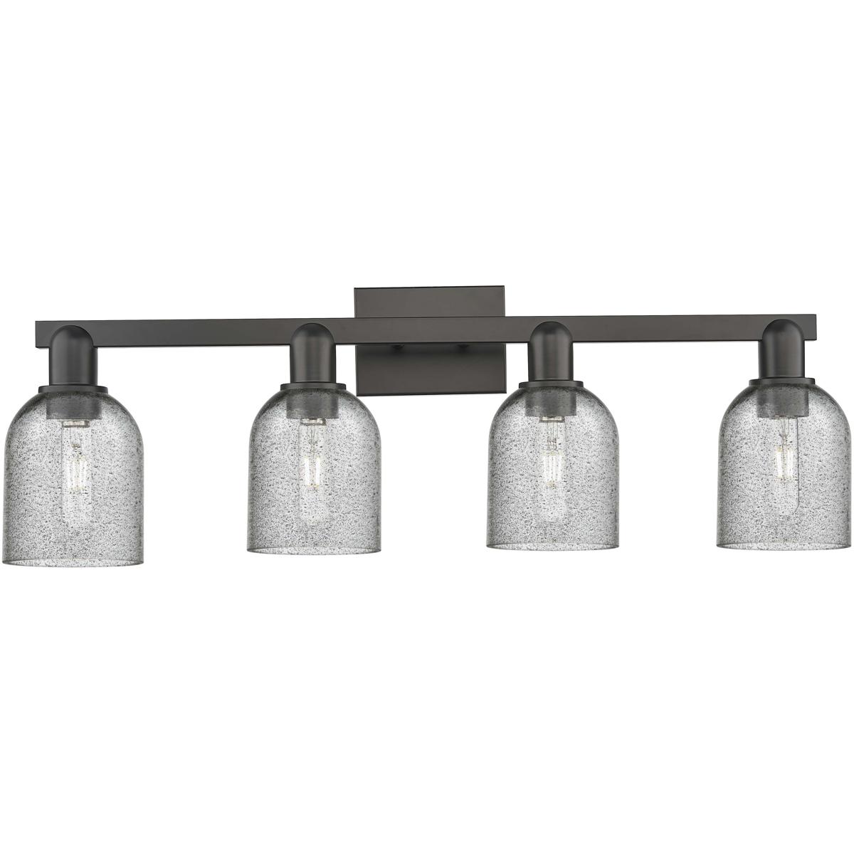 Innovations Lighting 716-4W-BK-G257 Arcadia Caledonia 4 Light 32 inch Matte Black Bath Vanity Light Wall Light in Charcoal