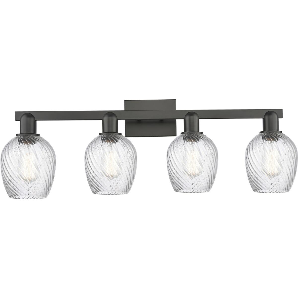 Innovations Lighting 716-4W-BK-G292 Arcadia Salina 4 Light 32.75 inch Matte Black Bath Vanity Light Wall Light