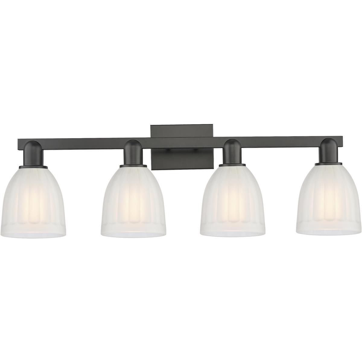 Innovations Lighting 716-4W-BK-G441 Arcadia Brookfield 4 Light 33 inch Matte Black Bath Vanity Light Wall Light